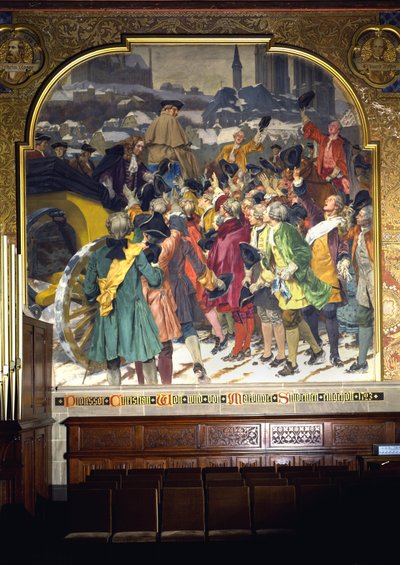 Students Surrounding Professor Christian Wolff on His Arrival in Marburg in 1723 by Peter Johann Theodor Janssen